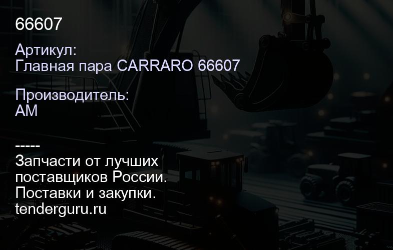 Главная пара CARRARO 66607 66607 | купить запчасти